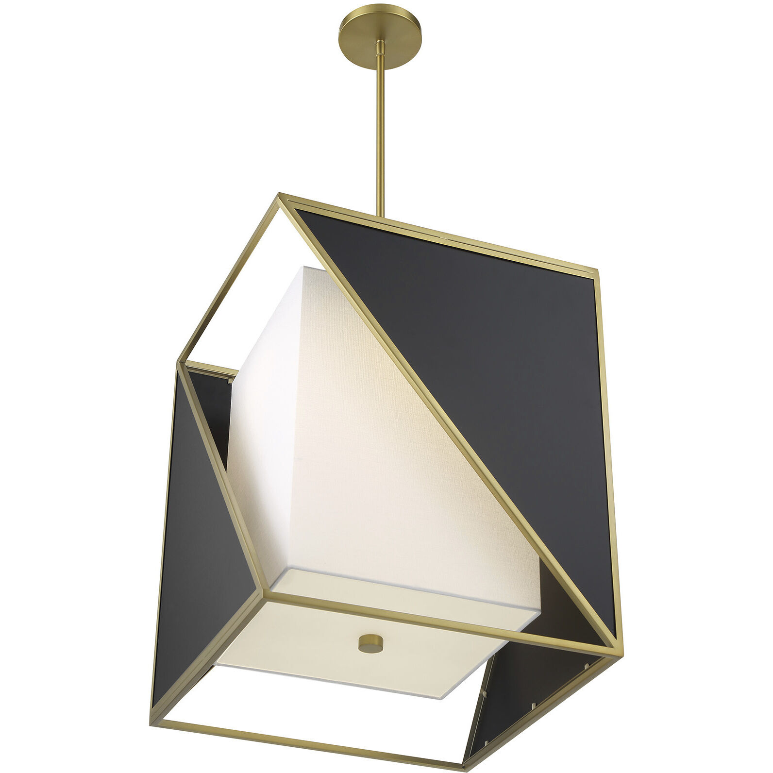 Aspect LED 18 inch Coal And Soft Brass Pendant Ceiling Light